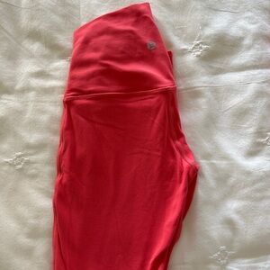 lululemon coral red leggings, 28”